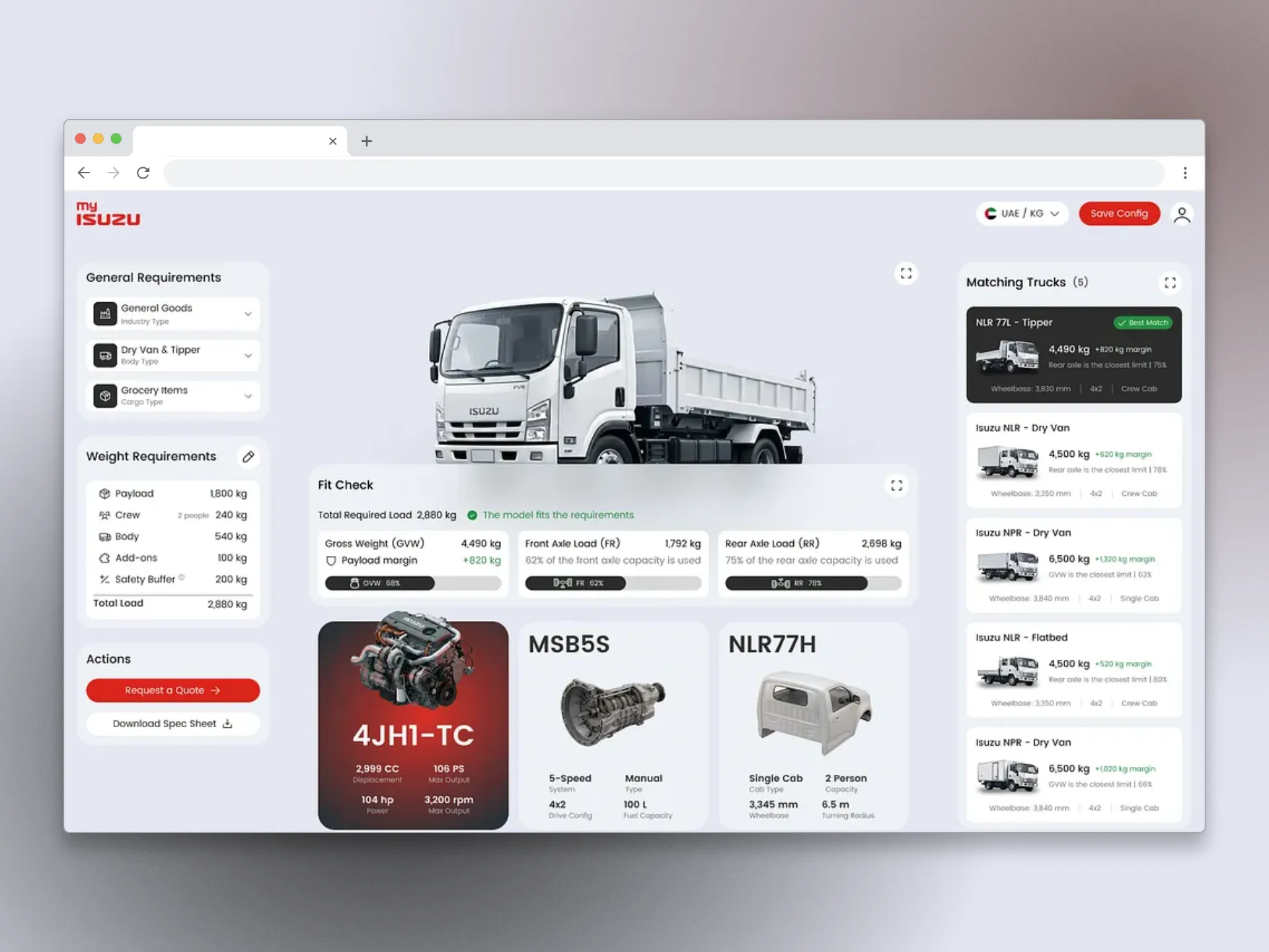 My ISUZU Web App Redesign