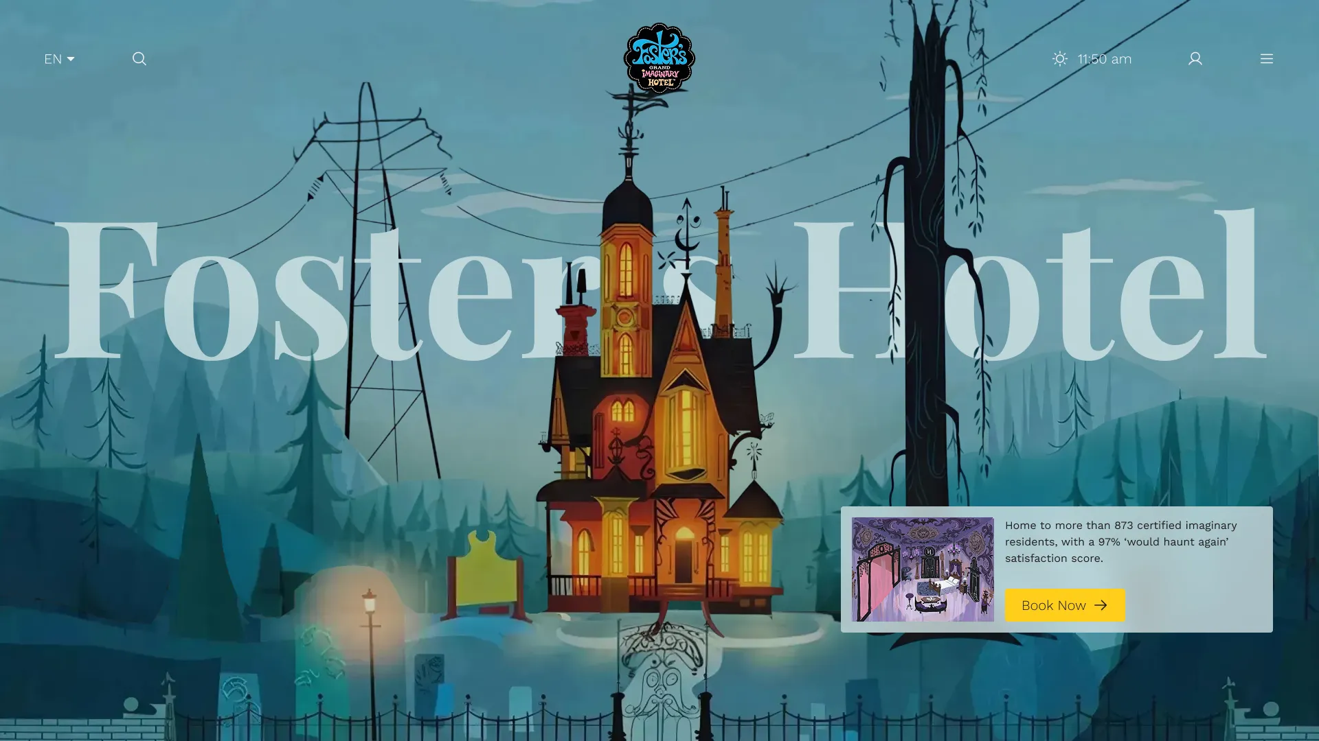 Foster's Grand Hotel Landing Page